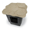 Image of Aquascape Signature Series 1000 Pond Skimmer Top View with Rock on Top 43022
