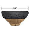 Image of Top Fires Canvas Bowl Covers for Round Bowls by The Outdoor Plus  OPT-BCVR-30R on a 30-inch Roma Bowl