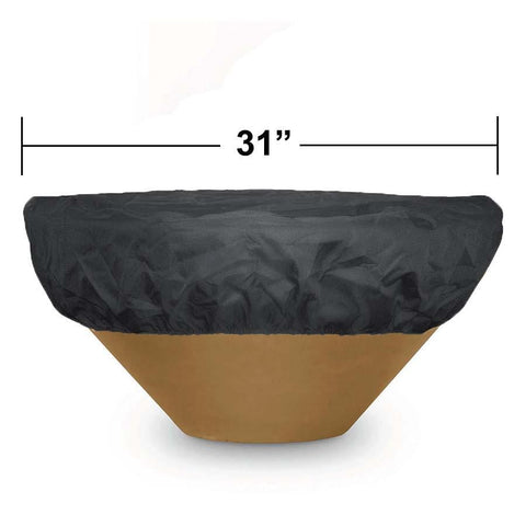 Top Fires Canvas Bowl Covers for Round Bowls by The Outdoor Plus  OPT-BCVR-31R on a 31-inch Cazo Bowl