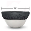 Image of Top Fires Canvas Bowl Covers for Round Bowls by The Outdoor Plus  OPT-BCVR-30R on a 30-inch Luna Bowl