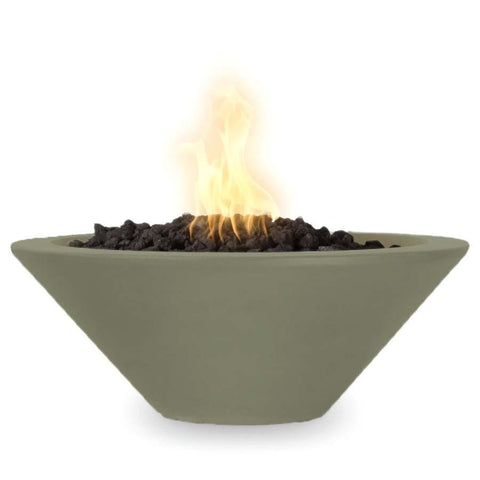 Top Fires Round Concrete Cazo Fire Ash Colored Bowl by The Outdoor Plus OPT-24RFO-ASH OPT-30RFO-ASH OPT-48RFO-ASH