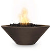 Image of Top Fires Round Concrete Cazo Fire Chocolate Colored Bowl by The Outdoor Plus OPT-24RFO-CHC OPT-30RFO-CHC OPT-48RFO-CHC