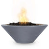Image of Top Fires Round Concrete Cazo Fire Gray Colored Bowl by The Outdoor Plus OPT-24RFO-GRY OPT-30RFO-GRY OPT-48RFO-GRY
