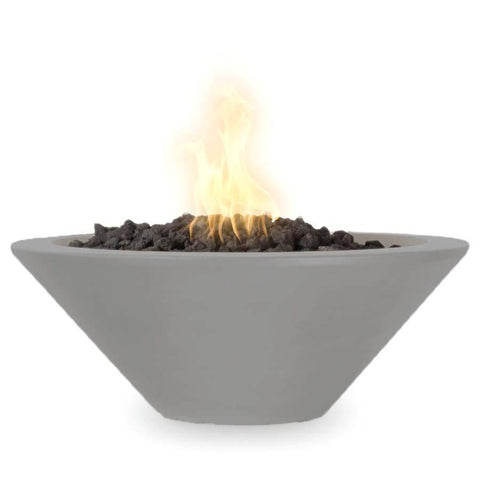 Top Fires Round Concrete Cazo Fire Natural Gray Colored Bowl by The Outdoor Plus OPT-24RFO-NGY OPT-30RFO-NGY OPT-48RFO-NGY