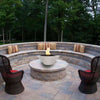 Image of Top Fires Round Concrete Cazo Fire Bowl by The Outdoor Plus OPT-24RFO OPT-30RFO OPT-48RFO Sample Installation