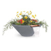 Image of Top Fires Round Concrete Cazo Plant & Water Natural Gray Colored Bowl by The Outdoor Plus OPT-24RPW-NGY OPT-30RPW-NGY OPT-36RPW-NGY