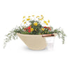 Image of Top Fires Round Concrete Cazo Plant & Water Vanilla Colored Bowl by The Outdoor Plus OPT-24RPW-VAN OPT-30RPW-VAN OPT-36RPW-VAN