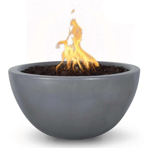 Top Fires Round Concrete Luna Fire Gray Colored Bowl by The Outdoor Plus OPT-LUNFO30-GRY OPT-LUNFO38-GRY