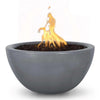 Image of Top Fires Round Concrete Luna Fire Gray Colored Bowl by The Outdoor Plus OPT-LUNFO30-GRY OPT-LUNFO38-GRY