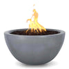 Image of Top Fires Round Concrete Luna Fire Natural Gray Colored Bowl by The Outdoor Plus OPT-LUNFO30-NGY OPT-LUNFO38-NGY