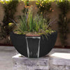 Image of Top Fires Round Concrete Luna Plant and Water Bowl by The Outdoor Plus OPT-LUNPW30 OPT-LUNPW38 Sample Installation