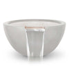 Image of Top Fires Round Concrete Luna Water Bowl by The Outdoor Plus Limestone Colored Bowl OPT-LUNWO30-LIM