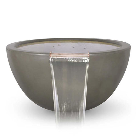 Top Fires Round Concrete Luna Water Bowl by The Outdoor Plus Ash Colored Bowl OPT-LUNWO30-ASH