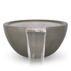 Image of Top Fires Round Concrete Luna Water Bowl by The Outdoor Plus Ash Colored Bowl OPT-LUNWO30-ASH