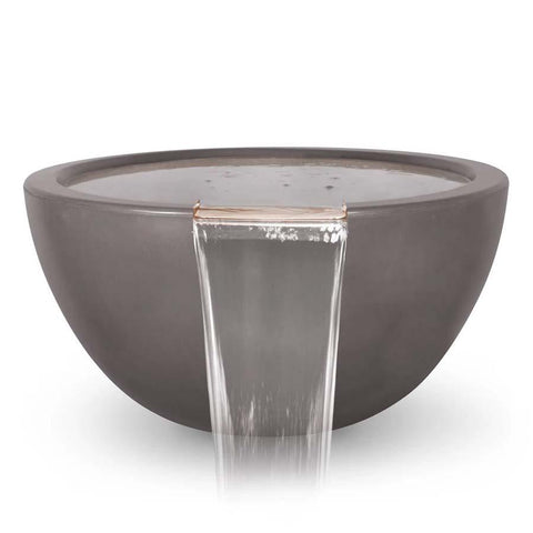 Top Fires Round Concrete Luna Water Bowl by The Outdoor Plus Chestnut Colored Bowl OPT-LUNWO30-CST