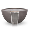 Image of Top Fires Round Concrete Luna Water Bowl by The Outdoor Plus Chestnut Colored Bowl OPT-LUNWO30-CST