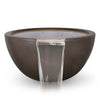 Image of Top Fires Round Concrete Luna Water Bowl by The Outdoor Plus Chocolate Colored Bowl OPT-LUNWO30-CHC