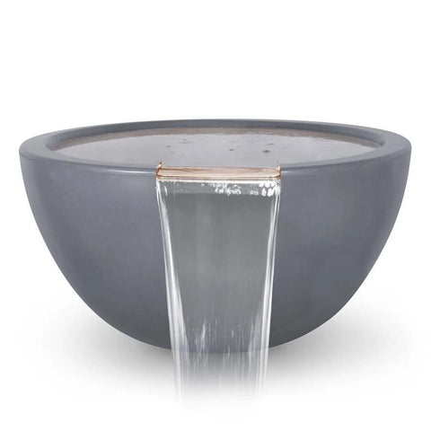 Top Fires Round Concrete Luna Water Bowl by The Outdoor Plus Gray Colored Bowl OPT-LUNWO30-GRY