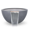 Image of Top Fires Round Concrete Luna Water Bowl by The Outdoor Plus Gray Colored Bowl OPT-LUNWO30-GRY