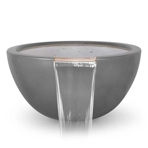 Top Fires Round Concrete Luna Water Bowl by The Outdoor Plus Natural Gray Colored Bowl OPT-LUNWO30-NGY