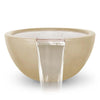 Image of Top Fires Round Concrete Luna Water Bowl by The Outdoor Plus Vanilla Colored Bowl OPT-LUNWO30-VAN