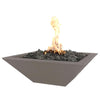 Image of Top Fires Square Concrete Maya Fire Bowl by The Outdoor Plus OPT-24SFO-CST OPT-30SFO-CST OPT-36SFO-CST