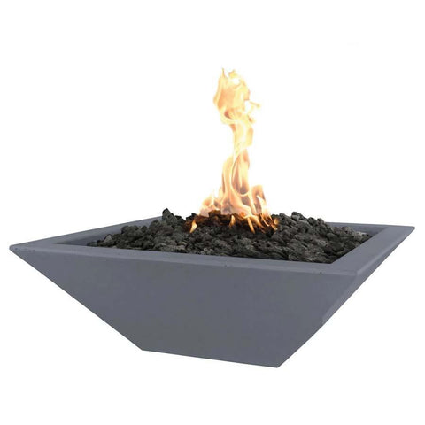 Top Fires Square Concrete Maya Fire Bowl by The Outdoor Plus OPT-24SFO-GRY OPT-30SFO-GRY OPT-36SFO-GRY