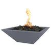 Image of Top Fires Square Concrete Maya Fire Bowl by The Outdoor Plus OPT-24SFO-GRY OPT-30SFO-GRY OPT-36SFO-GRY