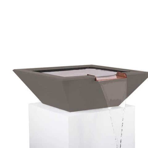 Top Fires Square Concrete Maya Water Bowl by The Outdoor Plus OPT-24SWO-CST OPT-30SWO-CST OPT-36SWO-CST