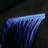 Image of EasyPro Vianti Falls - 23" Spillway kit w/ Blue LED; includes basin, pump, spillway, plumbing HB23KB Sample Installation with Lights On