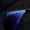 Image of EasyPro Vianti Falls - 35" Extended Lip Spillway kit w/ Blue LED HB35KBEX Sample Installation with Lights On
