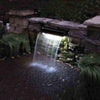 Image of EasyPro Vianti Falls - 35" Extended Lip Spillway kit w/ White LED HB35KWEX Sample Installation With Lights On