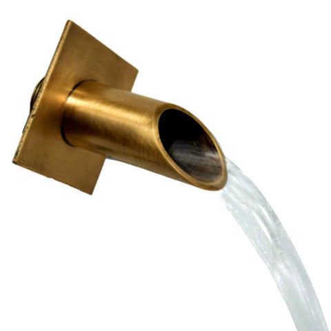 EasyPro Vianti Falls Brass 2" Round Scupper with Diamond Wall Plate BWS2D Sample Installation
