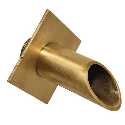 EasyPro Vianti Falls Brass 2" Round Scupper with Diamond Wall Plate BWS2D