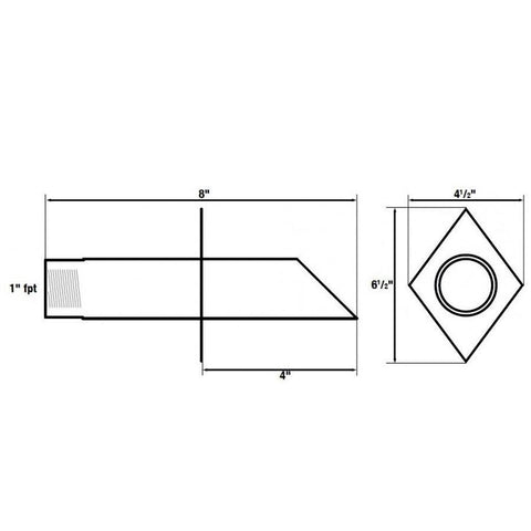 EasyPro Vianti Falls Stainless 2" Round Scupper with Diamond Wall Plate SWS2DN Specifications