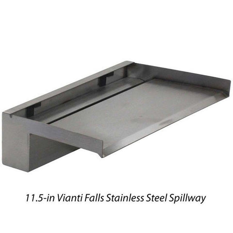 EasyPro Vianti Falls Stainless Spillway with 2" Lip - 11.5" Wide SSS11