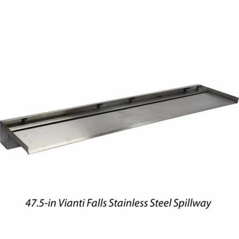EasyPro Vianti Falls Stainless Spillway with 6" Lip - 47.5" Wide SSS647 Top View