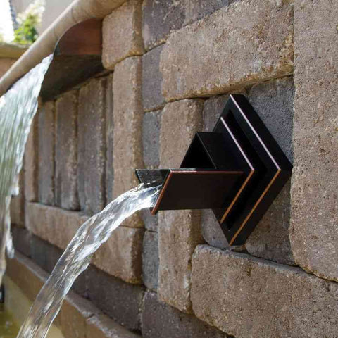 Atlantic Water Gardens Wall Spout Scuppers Sample Installation